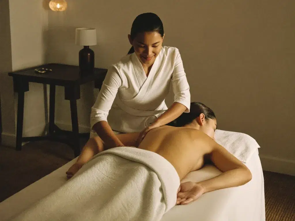 Mother's Day Gift Ideas in Bangkok A serene aromatherapy massage in a calm home setting for Mother's Day