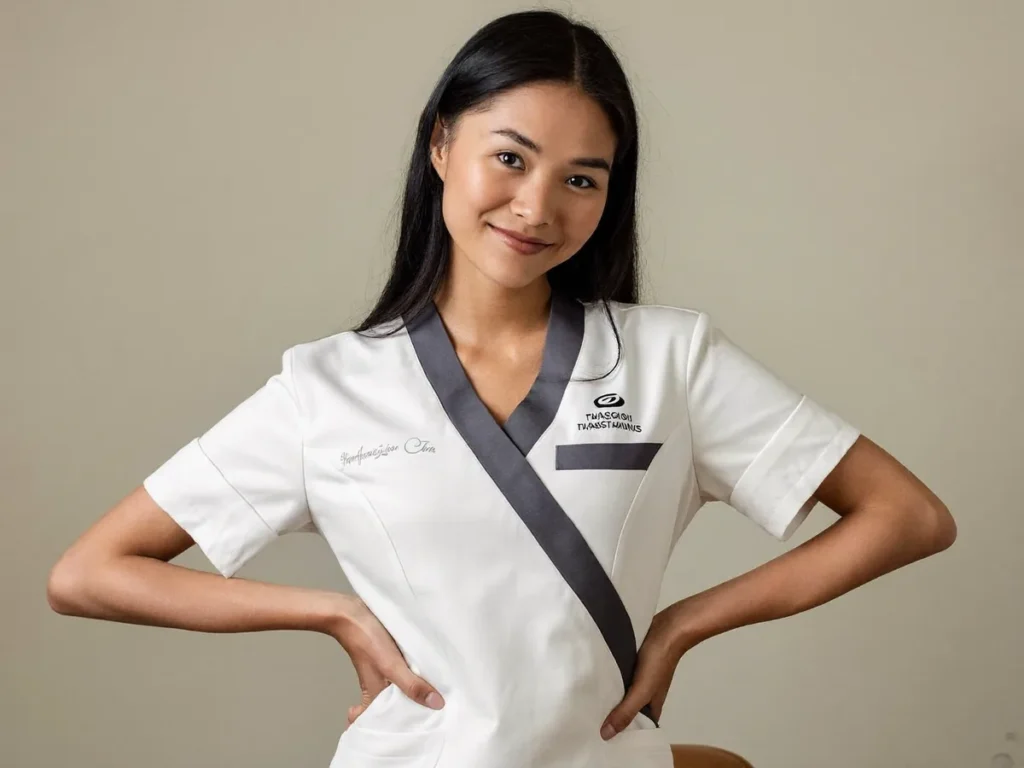 Why 'Masseuse' Doesn't Belong in Bangkok's Massage Scene Anymore A professional Thai massage therapist in a clean uniform standing in a calm spa