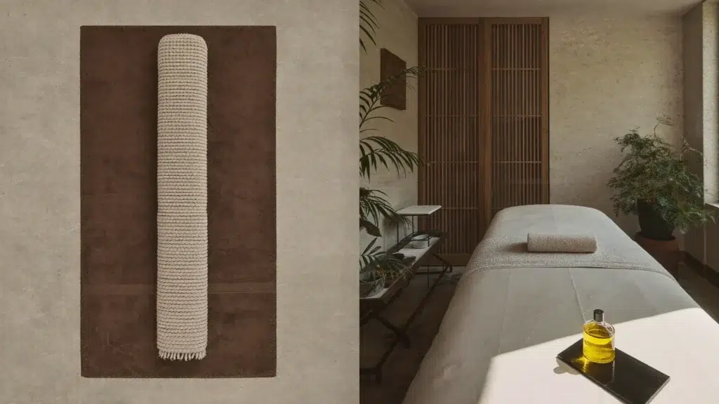 Thai Massage vs Oil Massage: Which Should You Book in Bangkok? A Thai massage floor mat next to an oil massage table with oil, showing the two massage styles side by side